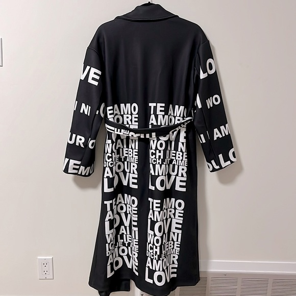 NWT KARMA Fall Love Black Coat Long Lined Soft Pockets - Size XS - Picture 7 of 10